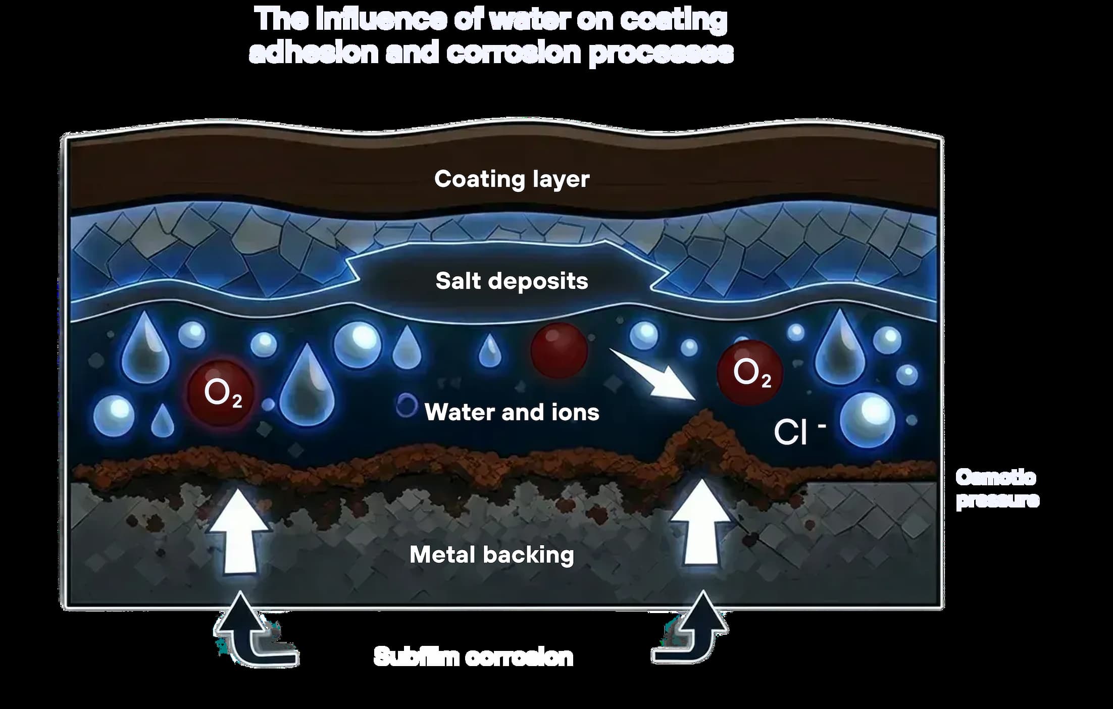 H₂O as a Critical Factor in the Adhesion and Durability of Protective Coatings